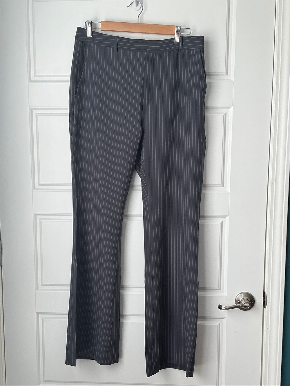Banana Republic Gray Pinstripe Dress Pants